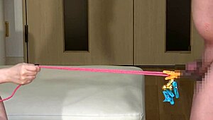 Japanese mistress trains slave not to get erections!