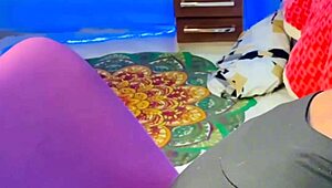 Ebony latina gets oily massage and intense anal fuck until cum