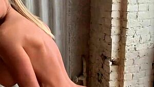 Monika Fox Performs Naked Gymnastics Backstage