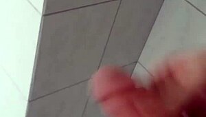 Bathroom Fun with Masturbation and Cumshot
