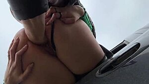 fare trip turned wild with teen 18+ asshole torn in car!