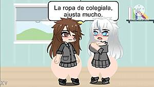 Young Big-Ass Girl Dancing Wild in Gacha Club Hentai Scene at Night Club