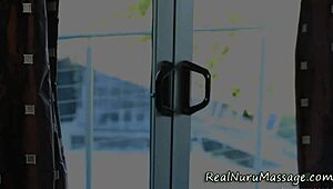 Oriental Masseuse Gets Cummed in Nuru Massage