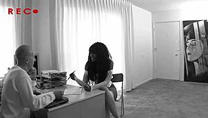 black babe nyomi banxxx gets her pussy pounded by a white cock