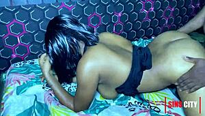 hardcore doggy style session unfolds with a wet asian beauty and a big black shaft