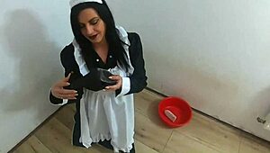 Wow! Slutty Nun and Maid Cosplay Squirt Show!
