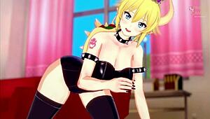 Bowsette in roleplay gives detailed instructions for masturbation and handjob sex
