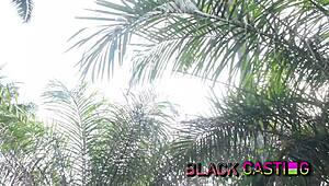 देसी मेलानी, एक टीन 18+ 18+, अफ्रीका में पामफ्रूट फार्म पर आउटडोर सेक्स के साथ वाइल्ड होती है