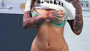 Hey, see this big-titty Latina hit a wild orgasm before work! 🔥