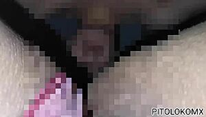 sneaking in after gym, I catch her resting and join for a ride