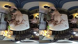 vr cowgirl riding with deepthroat and big ass action