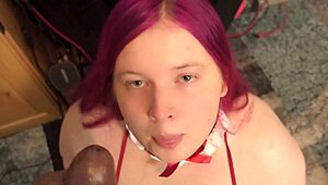 hey pinky, wanna suck this big black cock pov?