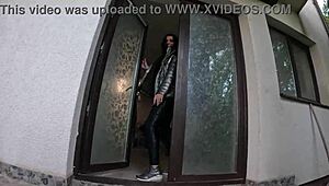 a lot of cum on my shiny down-jacket from the gardener 270- preview, with deepthroat and blowjob roleplay