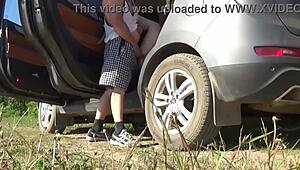 she begged me to bang her right in the car