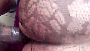 These pussy lips are holding the dick inside with natural tits on display 😏