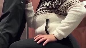 horny after bar, we fuck wild in elevator