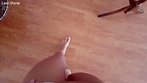 Lexidona Performs a Sensual Striptease in Front of the Mirror, Teasing with Undressing and Clothes Ripped