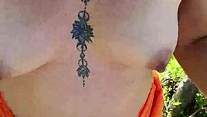 Mexican Prostitute Flashes Tits and Ass in Public Spot Before Sucking