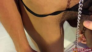 Amateur Ladyboy Jordan Gets Fucked Hard in Handcuffs Doggystyle