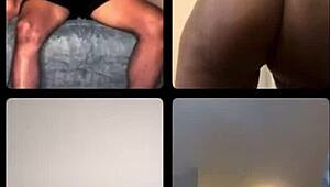 Amateur big tits babe rides monster cock on IG live