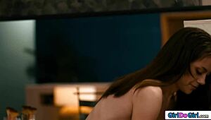 I facesitted my petite busty stepmom, fingering her shaved pussy until she came in my mouth