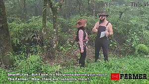 Beautiful Latina Sheriff Visits Thefarmer In Police Uniform For One-On-One Cosplay