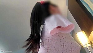 Amputee Asian Cutie Balances on Cock for Deep Pounding