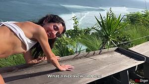 security guard nabbed naughty teen in private area for outdoor banging