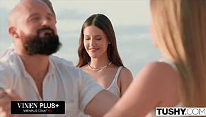 yoga babe gets tight ass filled