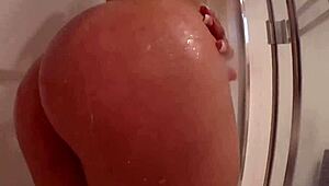 tiny blonde babe elsa jean plays with her hairy pussy solo