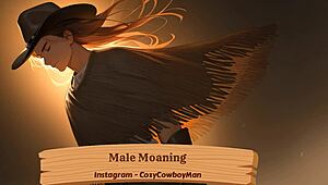 male moaning during solo activity