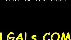 Whore spreads legs wide. Fist slides into wet tight pussy.