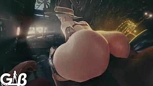 first video showcases intriguing anime in 3d cartoon style.