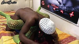 black couple goes rough and fast in amateur porn