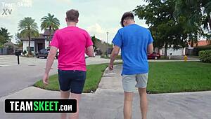 Yo, stepsisters got into toilet paper mess, ended up bangin’ with neighbors!