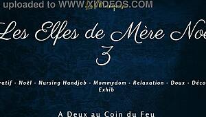 Les Elfes De Mere Noel 3 - French Nursing Handjob.