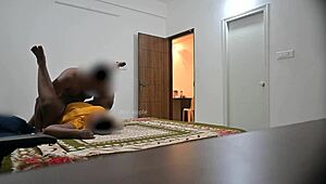 Maid performs deepthroat blowjob and gets hardcore pussy fucking while cleaning.