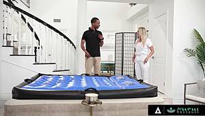 Hot Blonde Masseuse Andi Avalon Provides Full Release