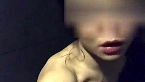 Asian Slut Wife Masturbates with Dildo and Vibrator in Gym Shower