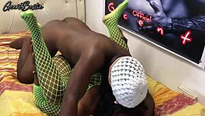 black couple goes rough and fast in amateur porn