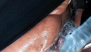 punishing my big hairy pussy with brutal dildo action