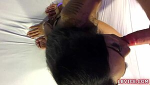 Amateur Ladyboy Jordan Gets Fucked Hard in Handcuffs Doggystyle