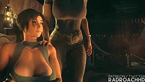 Lara Gets Her Guts Rocked.