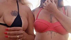 Beach Dirty Talk with Naughty Friend Before Deflowering Young Guy