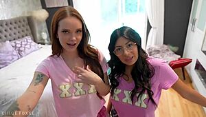 Hey, will these sorority sluts Cami Strella, Chloe Foxxe, and Lev Lieben do anything?