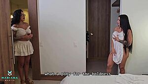 Teacher bangs her student's mom in wild Canadian action with Mariana Martix and Silvana Lee