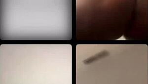 Amateur big tits babe rides monster cock on IG live