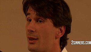 Physics student appreciates my hard rod in steamy retro action