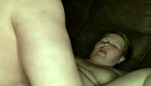 moaning milf screams loudly while getting fucked in pink thong until creampie