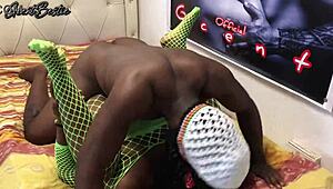 black couple goes rough and fast in amateur porn